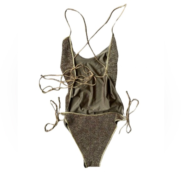 Oséree Gold Open Back One Piece Bodysuit - Picture 2 of 6